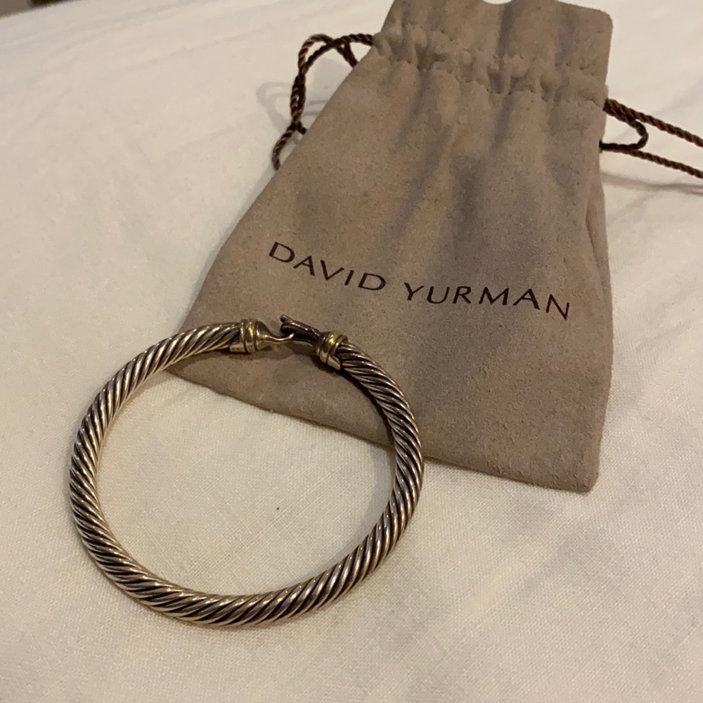 David Yurman small cable bracelet with hook